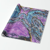 Abalone Paua Abstracte Zeeschelp Cadeaupapier (Uitgerold)