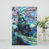 Abalone paua schelp detail briefpapier (Staand voorkant)