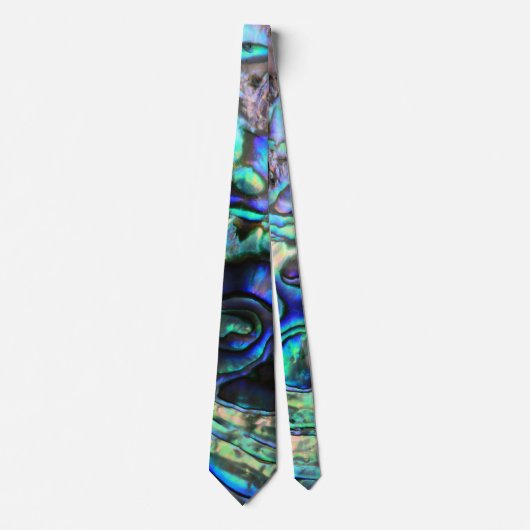 Abalone paua schelp natuur ontwerp stropdas (Voorkant)
