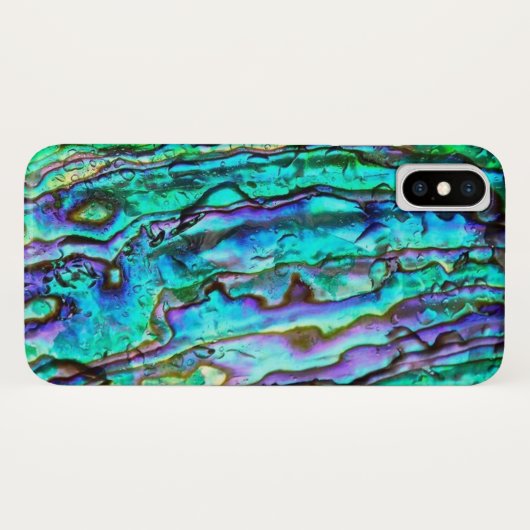 Abalone Paua Shell afbeelding iphone X hoesje (Achterkant (horizontaal))