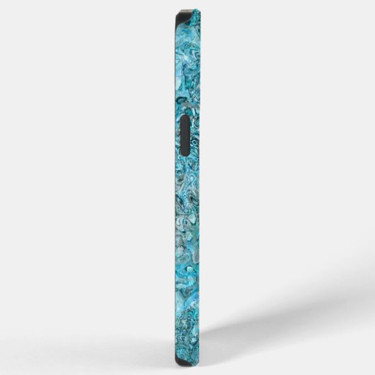 Abalone Pāua Shell Aqua Blue iPhone Hoesje (Rechterkant)