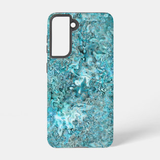 Abalone Pāua Shell Aqua Blue Samsung Galaxy Hoesje