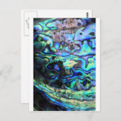 Abalone paua shell briefkaart (Voorkant / Achterkant)