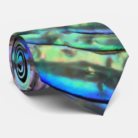 Abalone paua shell natuur design stropdas (Opgerold)