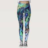 Abalone paua shell natuurlijke ontwerp leggings (Voorkant)