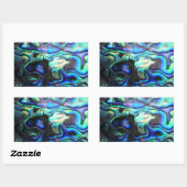 Abalone paua shell rechthoekige sticker (Vel)