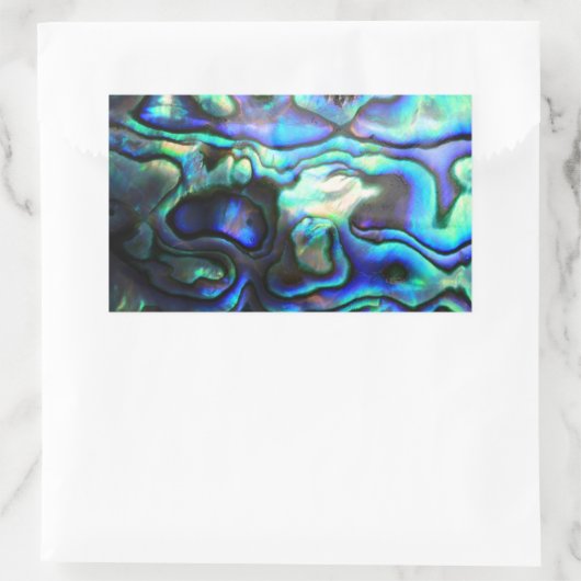 Abalone paua shell rechthoekige sticker (Tas)
