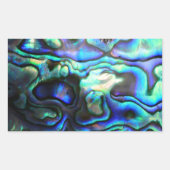 Abalone paua shell rechthoekige sticker (Voorkant)