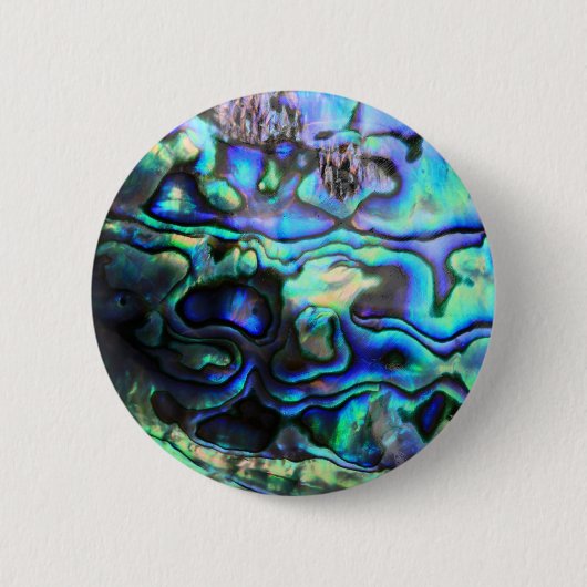 Abalone paua shell ronde button 5,7 cm (Voorkant)