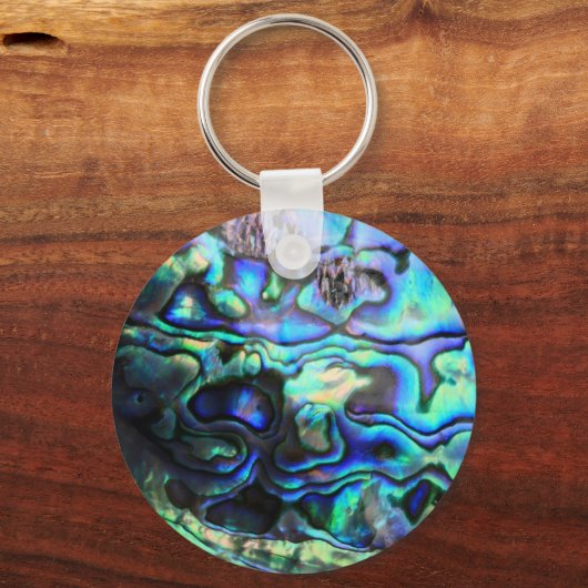 Abalone paua shell sleutelhanger (Voorkant)