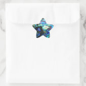 Abalone paua shell ster sticker (Tas)