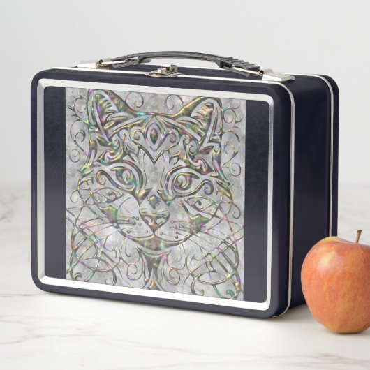 Abalone Pearl Metallic Cat Font Monogram Letter (In situ)