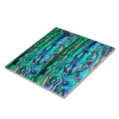Abalone print keramische tegel tegeltje (Zijkant)