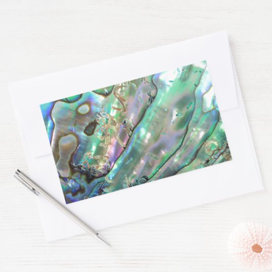 Abalone Rechthoekige Sticker (Envelop)