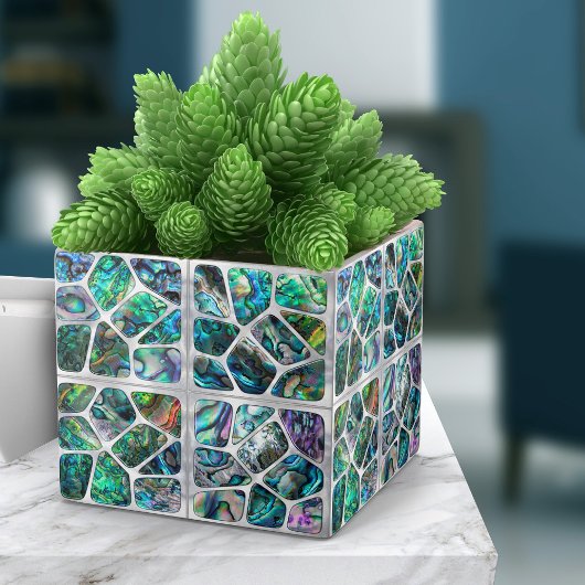 Abalone schelp textuur - cellen collage N6 Tegeltje