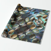 Abalone Shell 3D Scatter PAUA Achtergrond Cadeaupapier (Uitgerold)