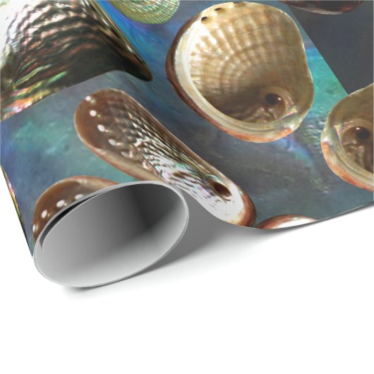 Abalone Shell 3D Scatter PAUA Achtergrond Cadeaupapier (Rol Hoek)