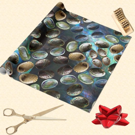 Abalone Shell 3D Scatter PAUA Achtergrond Cadeaupapier