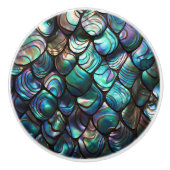 Abalone Shell Abstract Pattern Keramische Knop (Voorkant)