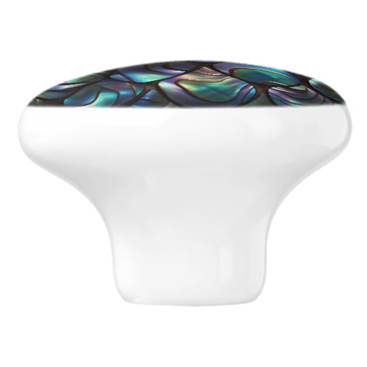 Abalone Shell Abstract Pattern Keramische Knop (Zijkant)