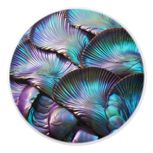 Abalone Shell Abstract Pattern Keramische Knop (Voorkant)
