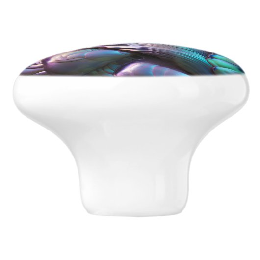 Abalone Shell Abstract Pattern Keramische Knop (Zijkant)