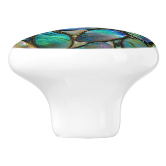 Abalone Shell Abstract Pattern Keramische Knop (Zijkant)