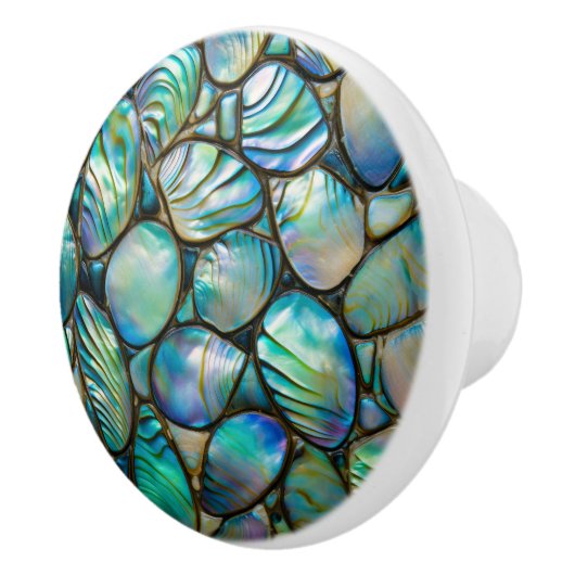 Abalone Shell Abstract Pattern Keramische Knop (Rechts)