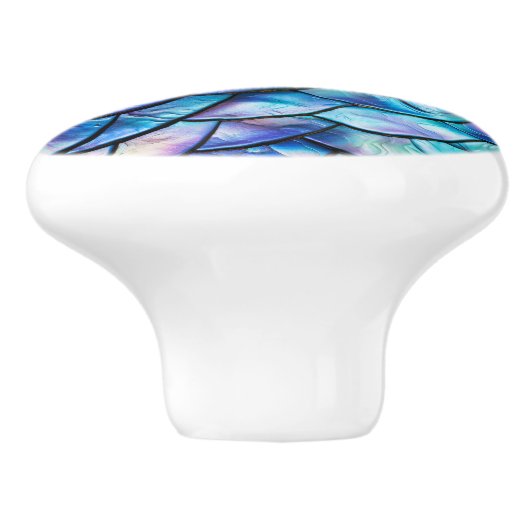 Abalone Shell Abstract Pattern Keramische Knop (Zijkant)