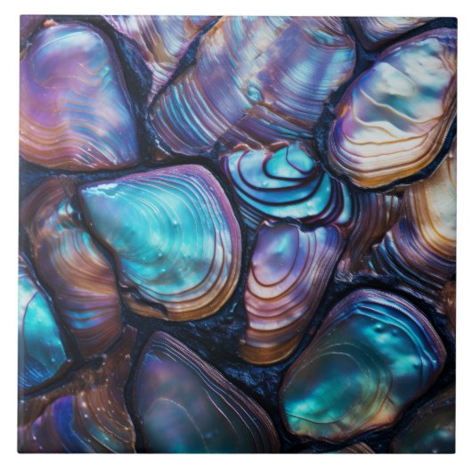 Abalone Shell Abstract Pattern Tegeltje (Voorkant)