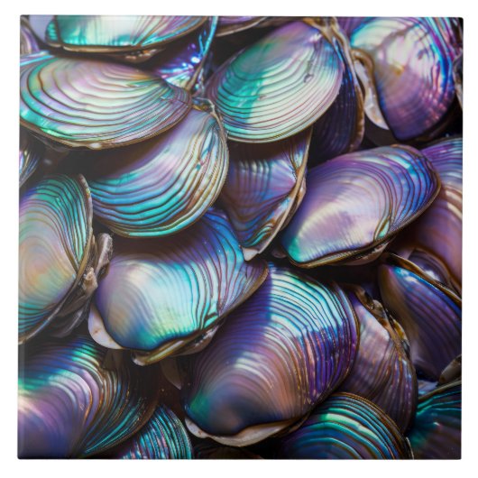 Abalone Shell Abstract Pattern Tegeltje (Voorkant)
