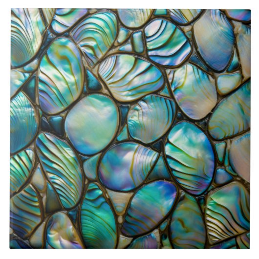 Abalone Shell Abstract Pattern Tegeltje (Voorkant)