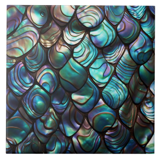 Abalone Shell Abstract Pattern Tegeltje (Voorkant)
