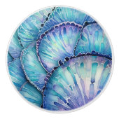 Abalone Shell Abstract Waterverf Pattern Keramische Knop (Voorkant)