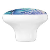 Abalone Shell Abstract Waterverf Pattern Keramische Knop (Zijkant)