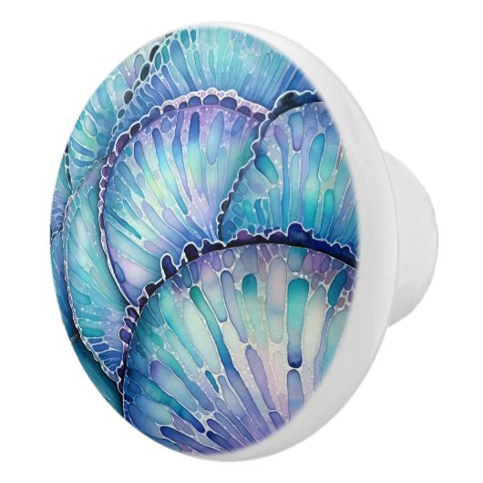 Abalone Shell Abstract Waterverf Pattern Keramische Knop (Rechts)
