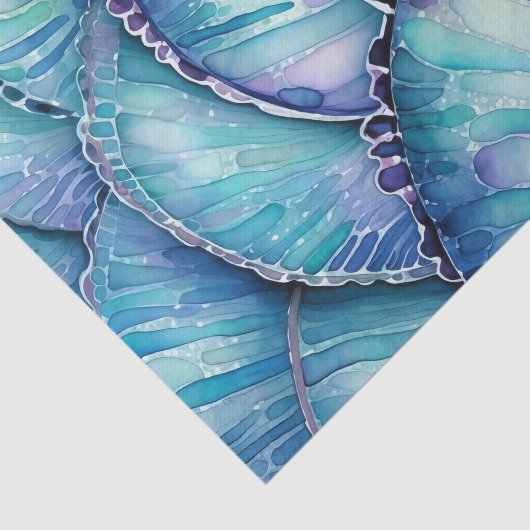 Abalone Shell Abstract Waterverf Pattern Tissuepapier (Detail)