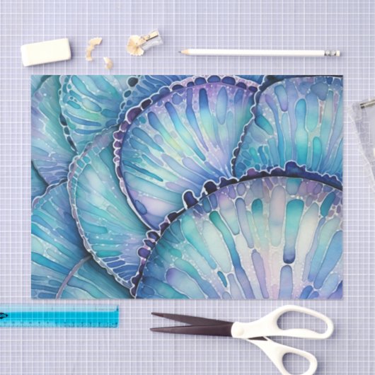 Abalone Shell Abstract Waterverf Pattern Tissuepapier (Craft)