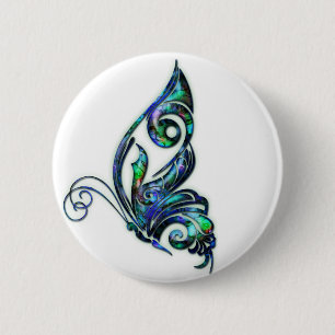 Abalone Shell Art Deco Butterfly Ronde Button 5,7 Cm