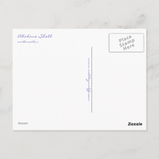 Abalone Shell Briefkaart (Achterkant)