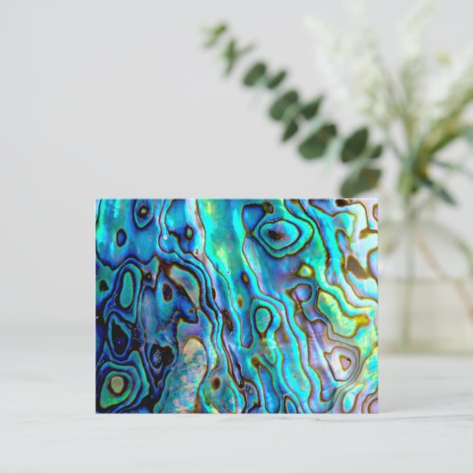 Abalone shell briefkaart (Staand voorkant)