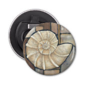 Abalone Shell Button Flesopener (Voorkant)
