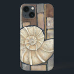Abalone Shell Case-Mate iPhone Case<br><div class="desc">Charikilia Zarris is een getalenteerde kunstenaar die haar oceaankunst kent. Haar afbeeldingen zijn vreedzaam en kalm en ontspannen je met elk afbeelding. Haal dit nautische kunstwerk met een Abalone shell die het centrum van het allen is,  die met tegels en een prachtig kleurenschema wordt begrensd.</div>