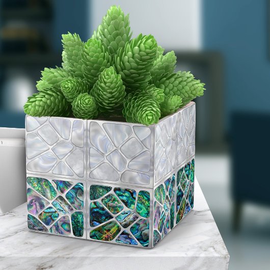 Abalone Shell en Pearl - Cellen Collage N10 Tegeltje