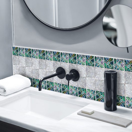 Abalone Shell en Pearl - Cellen Collage N10 Tegeltje