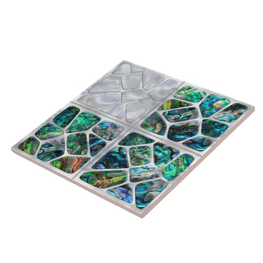 Abalone Shell en Pearl - Cellen Collage N9 Tegeltje (Zijkant)