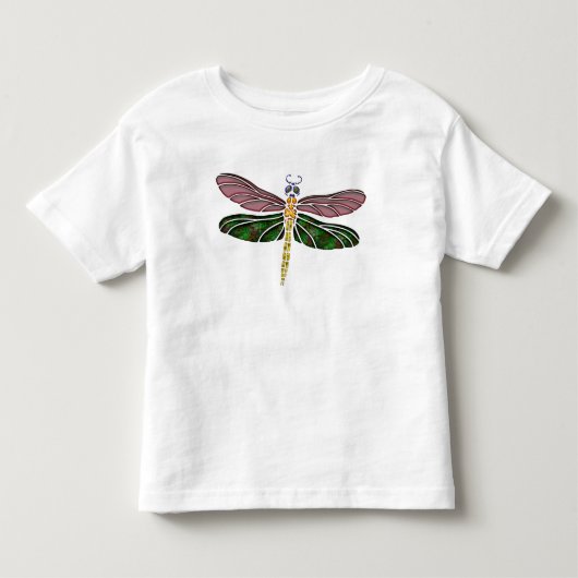Abalone Shell & Glas in lood Dragonfly Kinder Shirts (Voorkant)