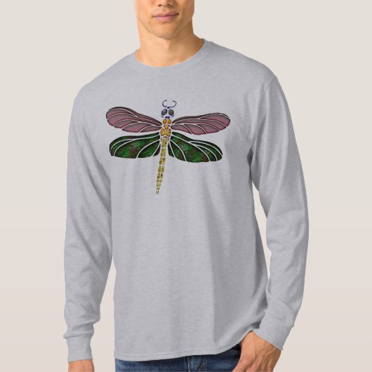 Abalone Shell & Glas in lood Dragonfly T-shirt (Voorkant)