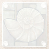 Abalone Shell Glazen Onderzetter (Achterkant)