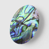 Abalone shell green blue paua ronde klok (Hoek)